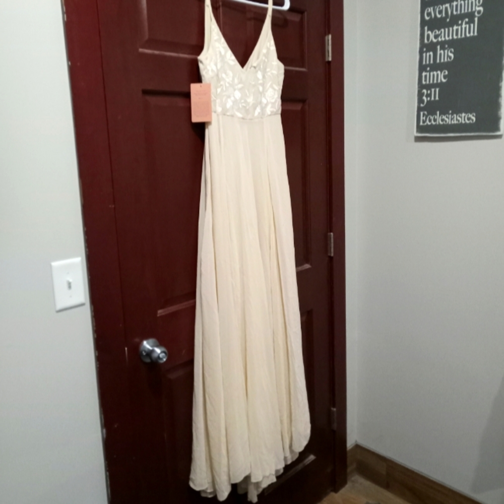 NWT BHLDN ivory gown floral long gown/dress formal size 4